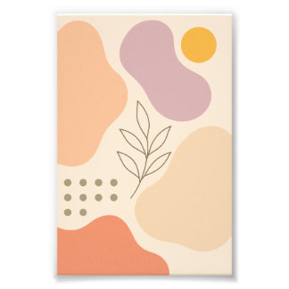Abstrakt Boho Leaf Poster