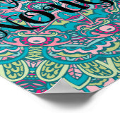 Abstrakt Boho Mandala Ich bin genug Bestätigung Poster (Ecke)