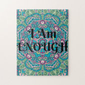 Abstrakt Boho Mandala Ich bin genug Bestätigung Puzzle (Vertikal)