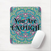 Abstrakt Boho Mandala Sie sind genug Bejahung Mousepad (Mit Mouse)