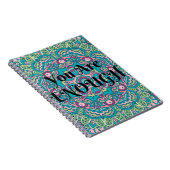 Abstrakt Boho Mandala Sie sind genug Bejahung Notizblock (Rechte Seite)