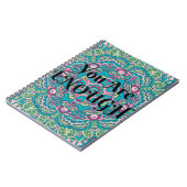 Abstrakt Boho Mandala Sie sind genug Bejahung Notizblock (Linke Seite)