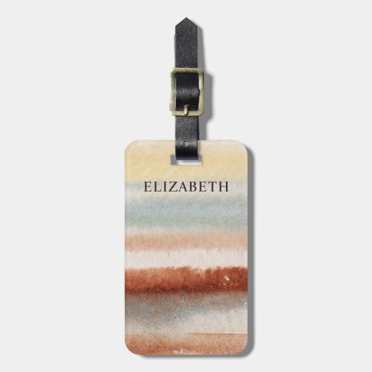 Abstrakt Boho - Name - Gepäckmarke Gepäckanhänger (Vorderseite vertikal)