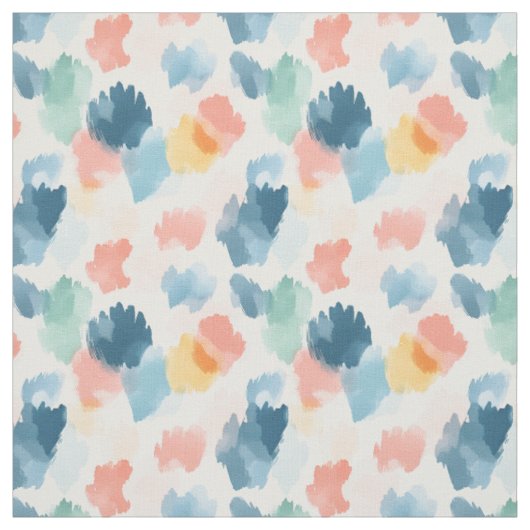 Abstrakt Boho Rainbow Paint Splotches Stoff (Muster)