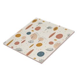 Abstrakt Boho Retro Moderne Sammlung Fliese