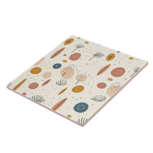 Abstrakt Boho Retro Moderne Sammlung Fliese