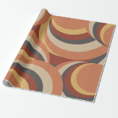 Abstrakt Boho Retro Wavy Lines Geschenkpapier (Ungerollt)