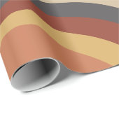 Abstrakt Boho Retro Wavy Lines Geschenkpapier (Rolleneckpunkt)