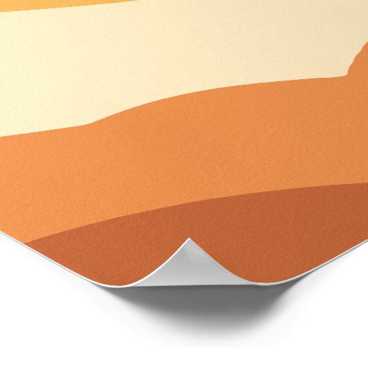 Abstrakt Boho Terracotta Earth Tones Landschaft Poster (Ecke)