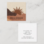 Abstrakt Boho Terracotta Jewelier Designer Quadratische Visitenkarte (Vorne/Hinten)