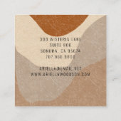 Abstrakt Boho Terracotta Sand Quadratische Visitenkarte (Rückseite)