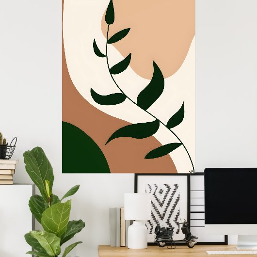 Abstrakt Boho und Moderne Clip Art Printable 2026 Poster (Heimbüro)