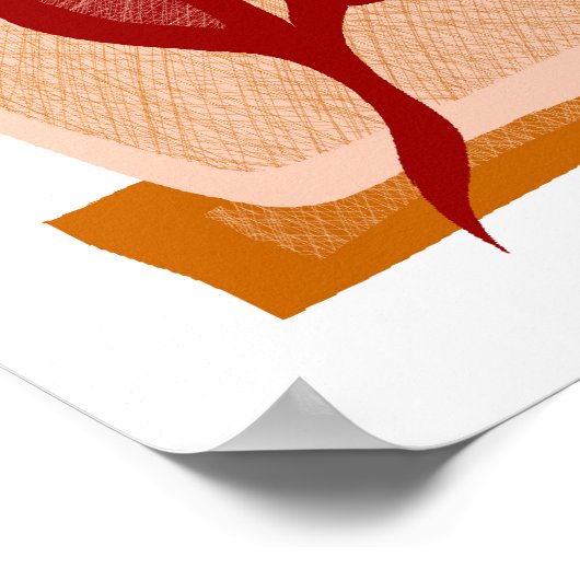 Abstrakt Boho Vase Still Life Poster (Ecke)