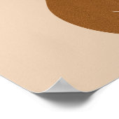 Abstrakt Boho Women Illustration , Earthy Tones Po Poster (Ecke)