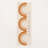 Abstrakt Boho Wüste Rainbow Terracotta Monogram Yogamatte (Vorderseite)