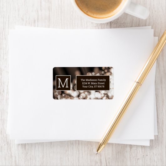 Abstrakt Bokeh Chocolate Adressaufkleber (Insitu)