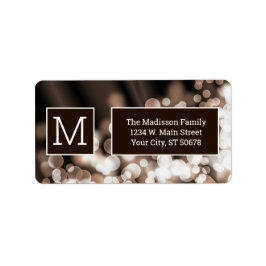 Abstrakt Bokeh Chocolate Adressaufkleber