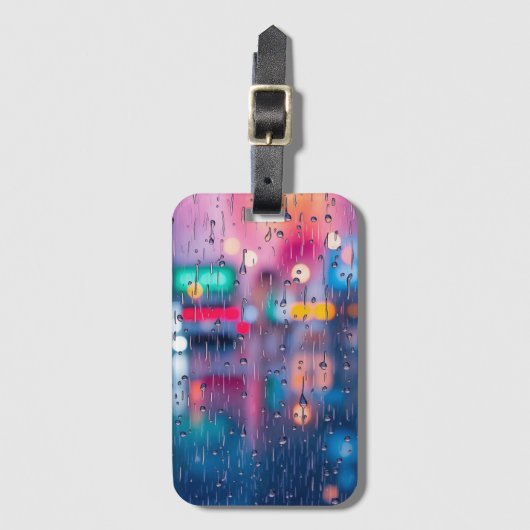 Abstrakt Bokeh Rain Gepäckanhänger (Vorderseite Vertikal)