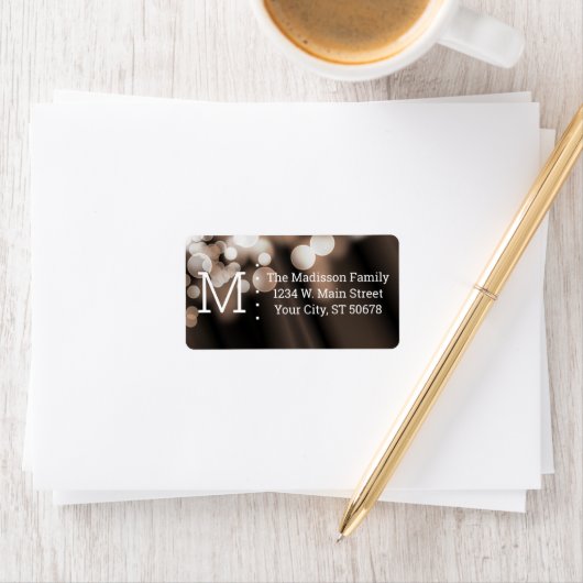 Abstrakt Bokeh Style Adressaufkleber (Insitu)