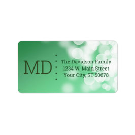 Abstrakt Bokeh Style Adressaufkleber