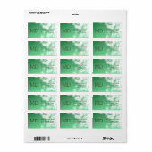 Abstrakt Bokeh Style Adressaufkleber (Vorne)