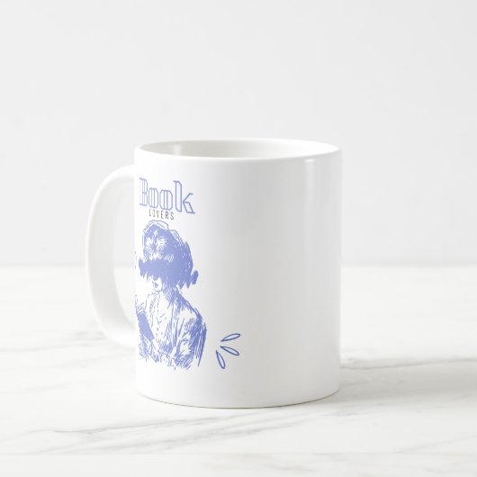 Abstrakt Book Lovers Mug Kaffeetasse (Vorderseite Links)