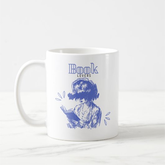 Abstrakt Book Lovers Mug Kaffeetasse (Links)