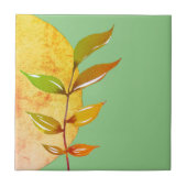 Abstrakt botanisch auf grün fliese (Vorderseite)
