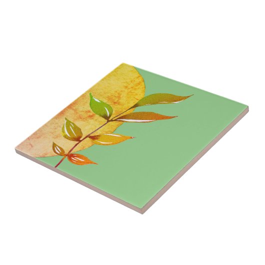 Abstrakt botanisch auf grün fliese (Seite)