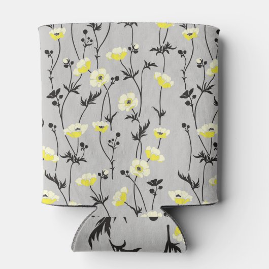 Abstrakt Botanisch: Design Bio Blätter Dosenkühler (Rückseite)