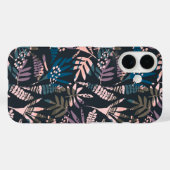 Abstrakt Botanisches Boho Muster Rosa Blau Case-Mate iPhone Hülle (Rückseite (Horizontal))