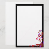 Abstrakt Bouquet Goth Stationery Briefpapier (Vorne/Hinten)