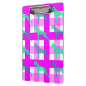 Abstrakt Boxer Vibes - Green & Pink Edition Klemmbrett (Links)