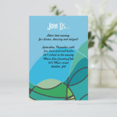 Abstrakt Boy mit Tallis Bar Mitzvah Party-Karte Einladung (Stehend Vorderseite)