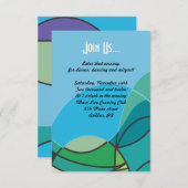 Abstrakt Boy mit Tallis Bar Mitzvah Party-Karte Einladung (Vorne/Hinten)