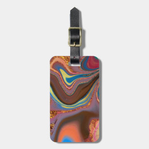 abstrakt braun gepäckanhänger