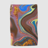 abstrakt braun golfhandtuch (Vorderseite)