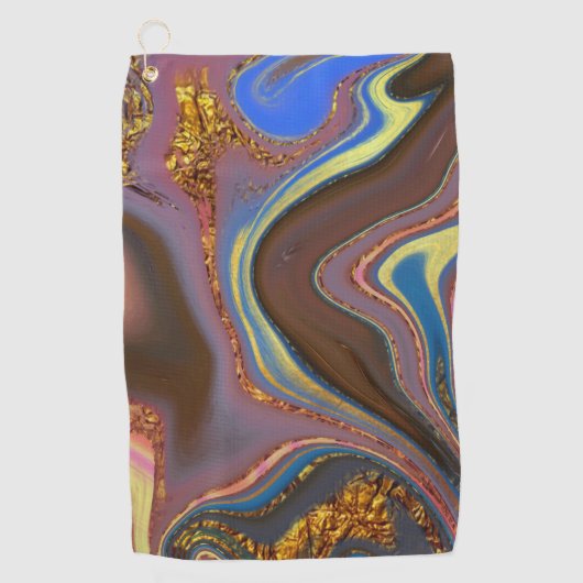 abstrakt braun golfhandtuch (Vorderseite)