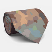 Abstrakt braun, grau, orange, taupe, blau, aquamar krawatte (Gerollt)