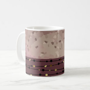 Abstrakt, braun, pink, pink-braun kaffeetasse