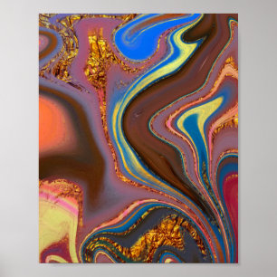abstrakt braun poster