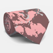 Abstrakt-braun-rosa-exklusives Muster Krawatte (Gerollt)