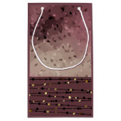 Abstrakt, braun, rosa, rosa, rosa kleine geschenktüte (Rückseite)