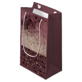 Abstrakt, braun, rosa, rosa, rosa kleine geschenktüte (Vorderseite Schrägansicht)