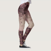 Abstrakt, braun, rosa, rosa, rosa leggings (Rechts)