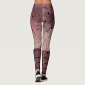 Abstrakt, braun, rosa, rosa, rosa leggings (Rückseite)