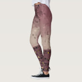 Abstrakt, braun, rosa, rosa, rosa leggings (Links)