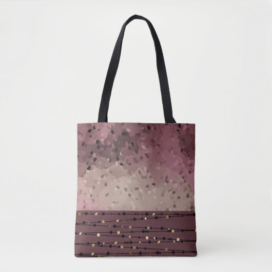 Abstrakt, braun, rosa, rosa, rosa tasche (Vorderseite)