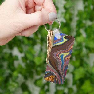 abstrakt braun schlüsselanhänger