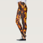 Abstrakt-braun-schwarze Textur-Chic-TortoiseShell Leggings (Links)